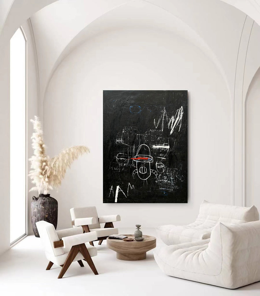 Chalk Scrawls on Midnight Black