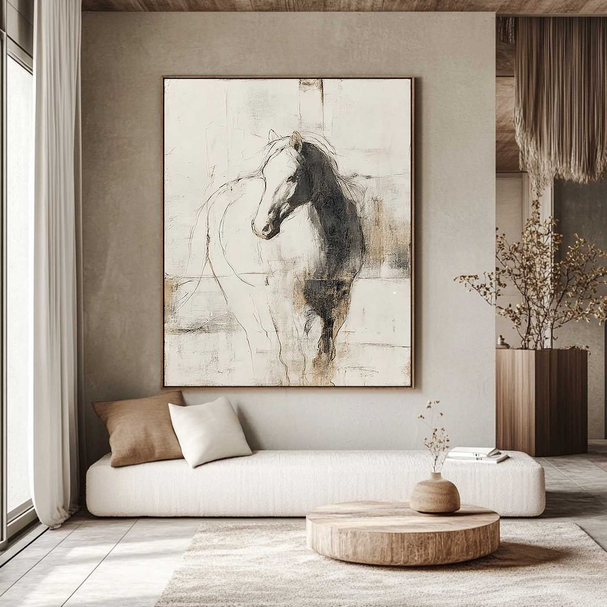 Charcoal Horse in Muted Light
