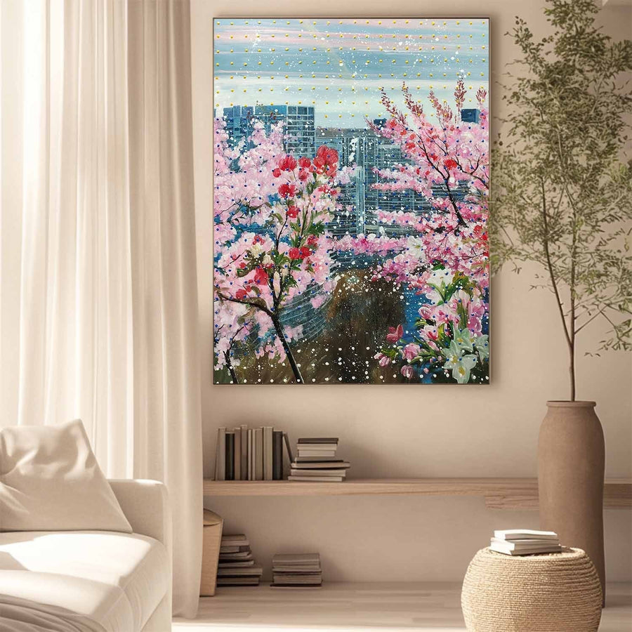 Cherry Blossoms Over the City