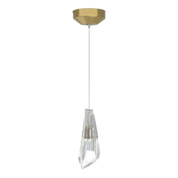 Clustered Crystal Shade Brass Round Chandelier