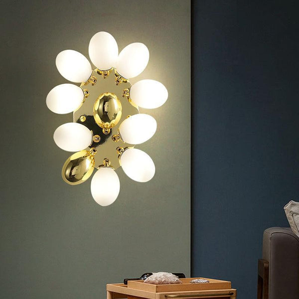 Clustered Glass Bubble Gold Wall Sconce
