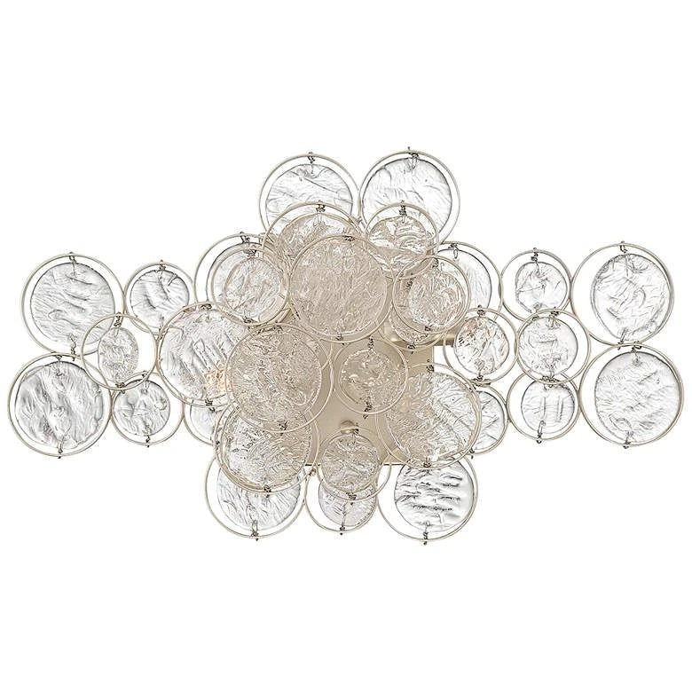 Clustered Glass Globe and Steel Wall Sconce