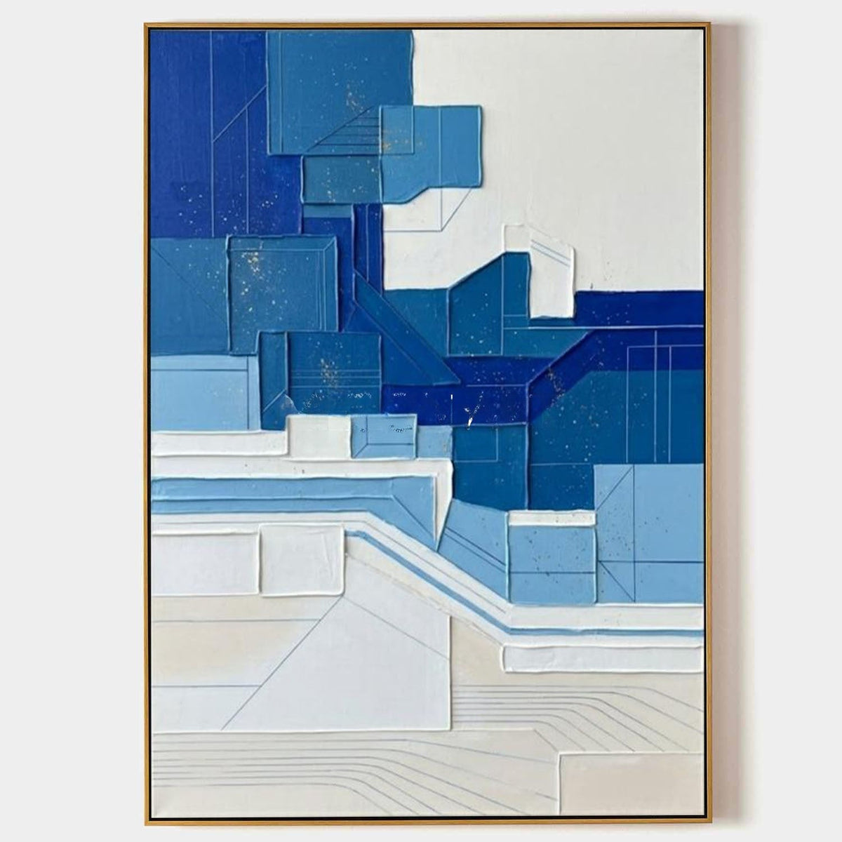 Cobalt Blocks Over Ivory Terraces