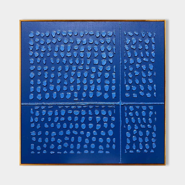 Cobalt Grid of Raised Dots