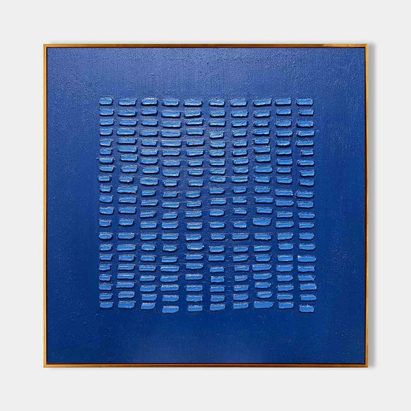 Cobalt Grid of Raised Strokes