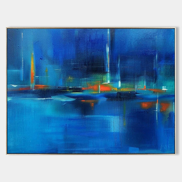 Cobalt Harbor Lights at Night