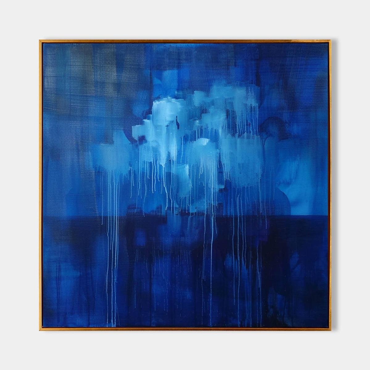 Cobalt Night Rain Abstract