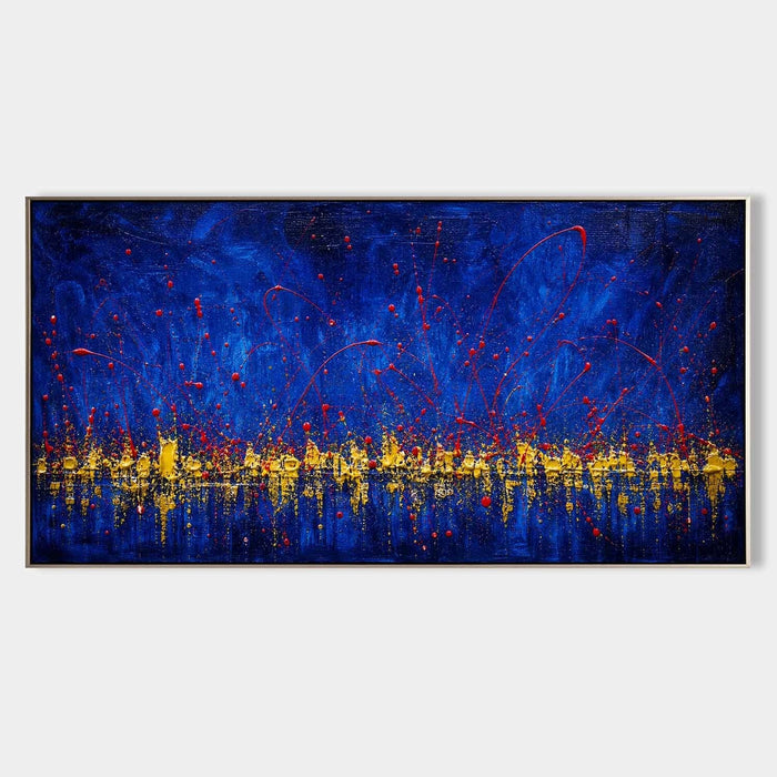 Cobalt Night with Golden Shoreline