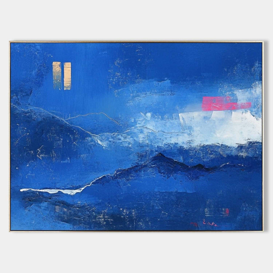 Cobalt Ridges with Pink Light