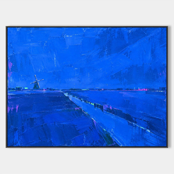 Cobalt Windmill on the Flat Fields