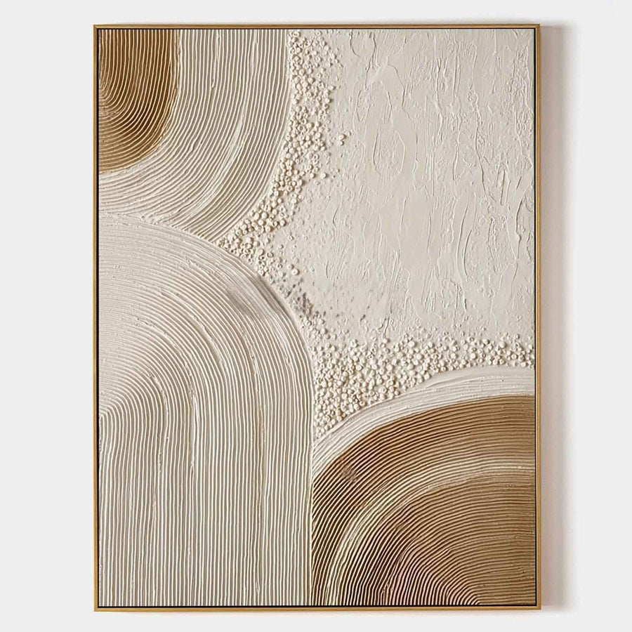 Combed Arcs in Sand and Cream