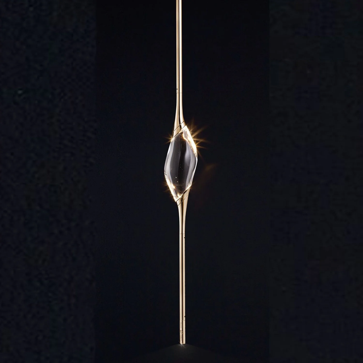 Compact Crystal Globe and Brass Frame Pendant