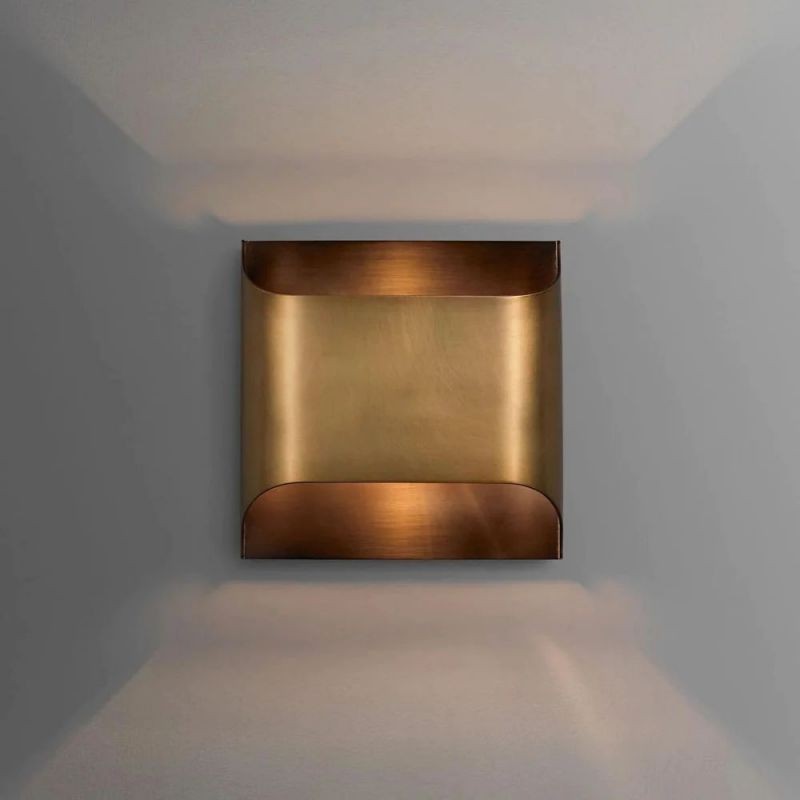 Compact Minimalist Brass LED Wall Sconce