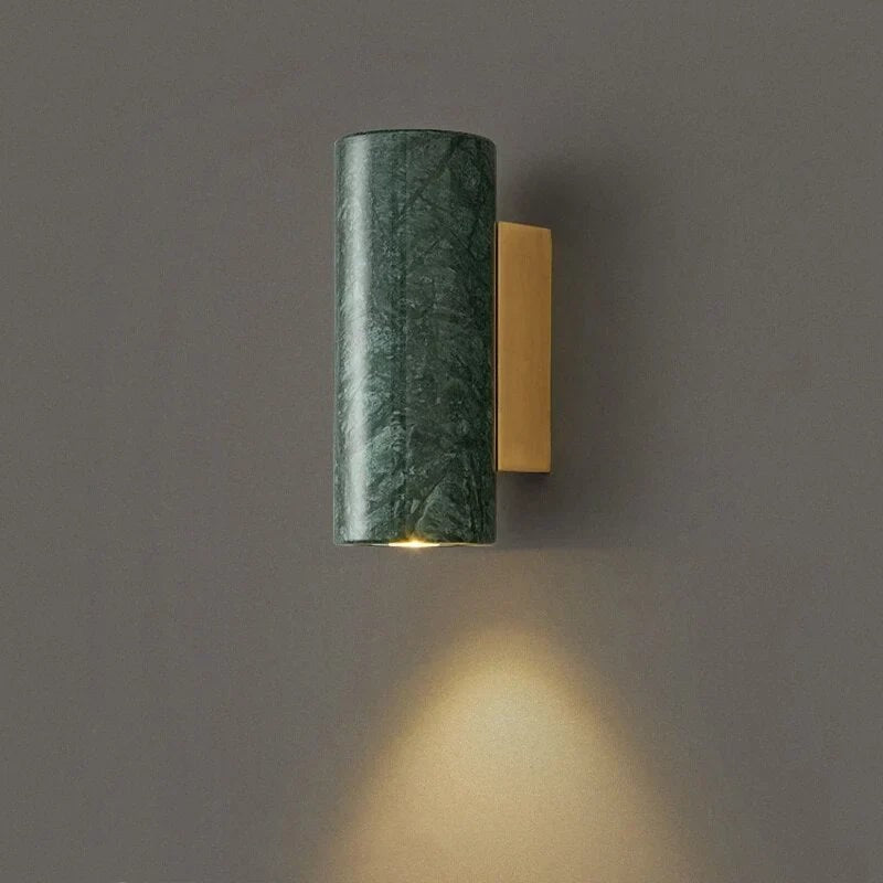 Compact Natural Marble Block Up Down Wall Sconce