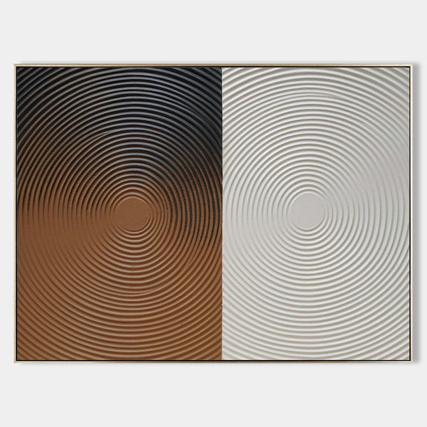 Concentric Ripples in Umber and Ivory