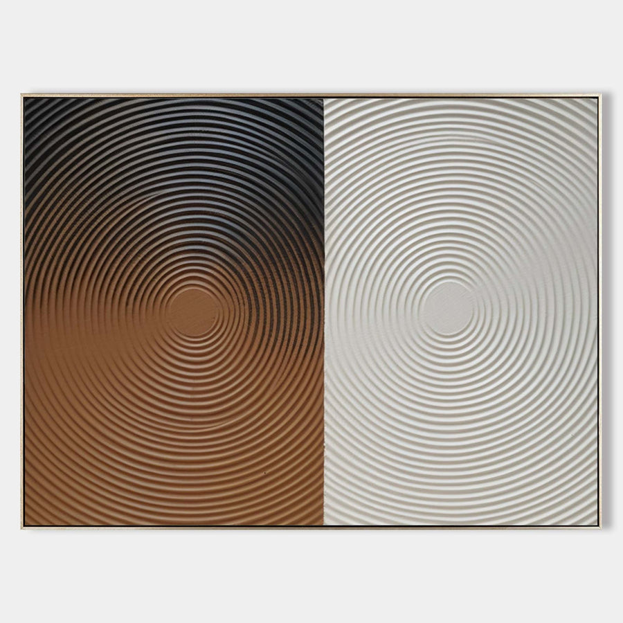 Concentric Ripples in Umber and Ivory