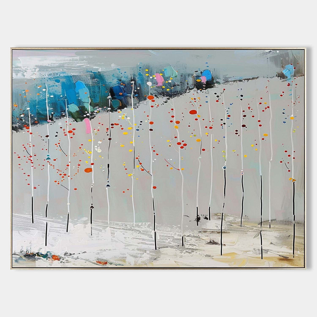 Confetti Birches on a Winter Slope