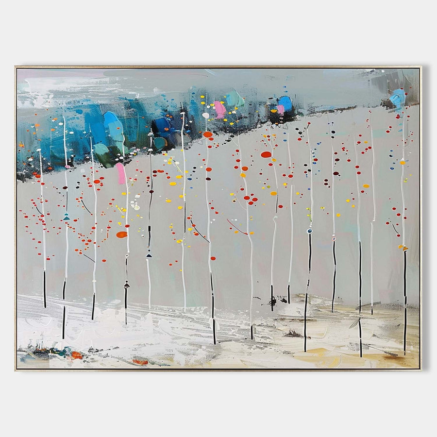 Confetti Birches on a Winter Slope