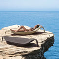 Contemporary Woven Outdoor Sun Lounger - Side View