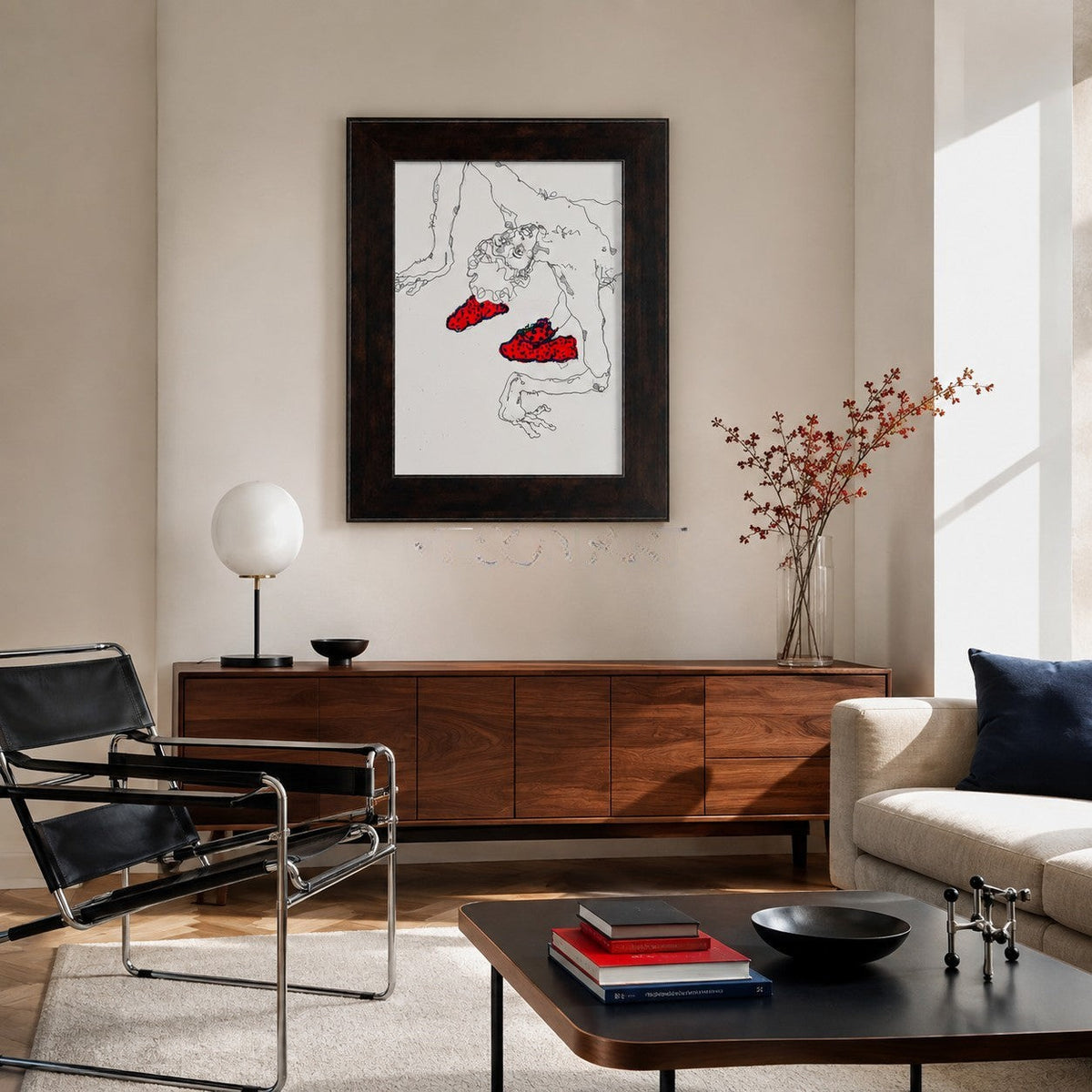 Contour Figure with Crimson Slippers