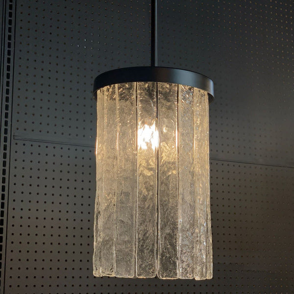 Cracked Glass and Slim Metal Frame Pendant