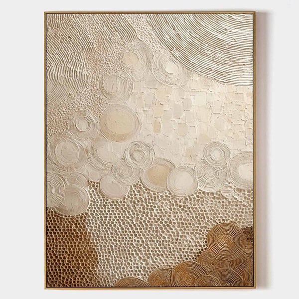 Cream and Bronze Textured Spirals