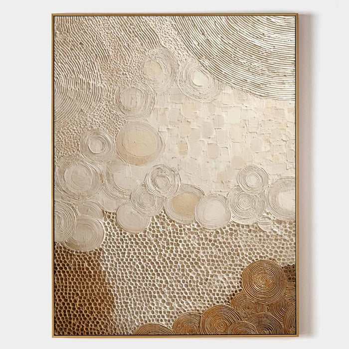 Cream and Bronze Textured Spirals