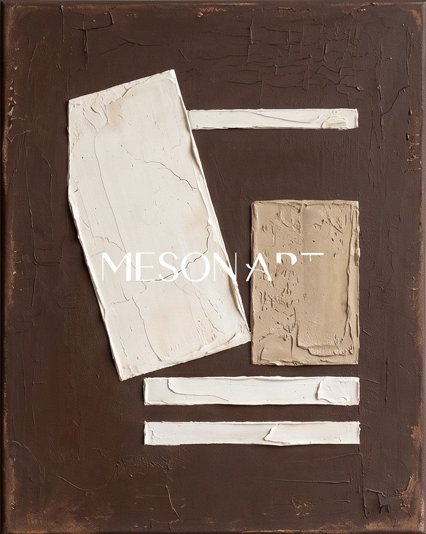 Cream and Sand Blocks on Umber