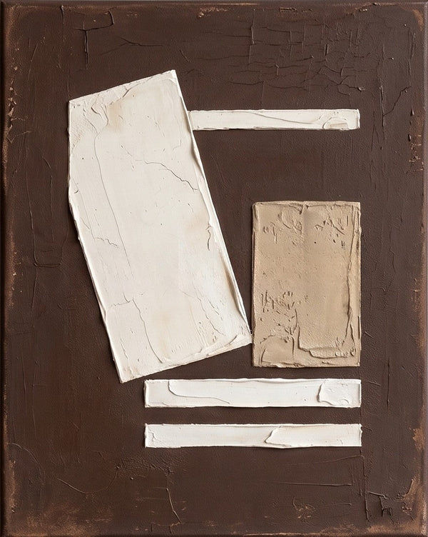 Cream and Sand Blocks on Umber