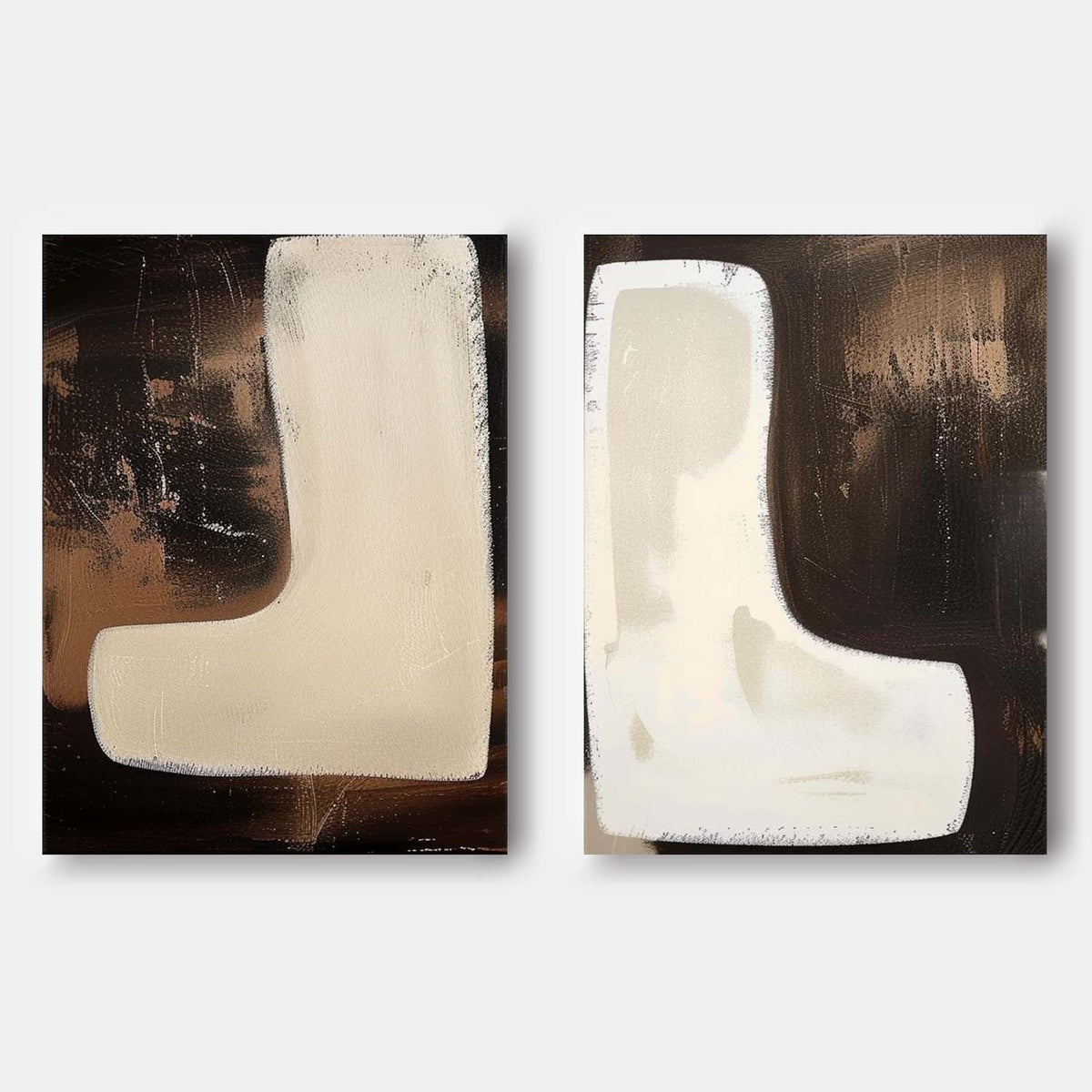 Cream Forms on Umber Ground