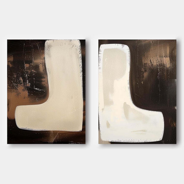 Cream Forms on Umber Ground