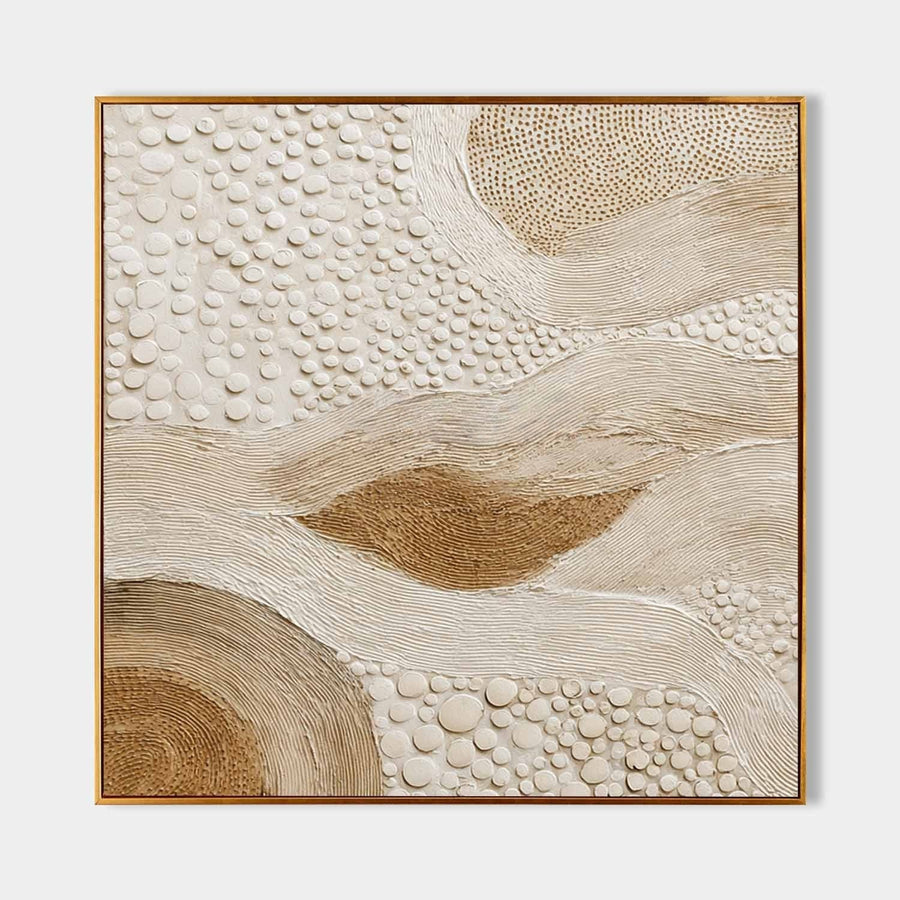 Cream Pebbles and Ochre Currents