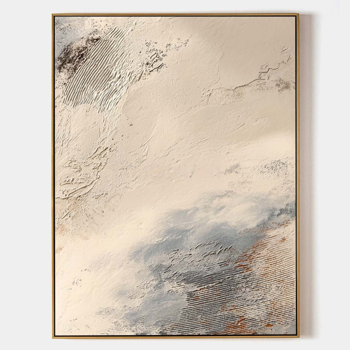 Cream Plaster Drift with Storm Blue