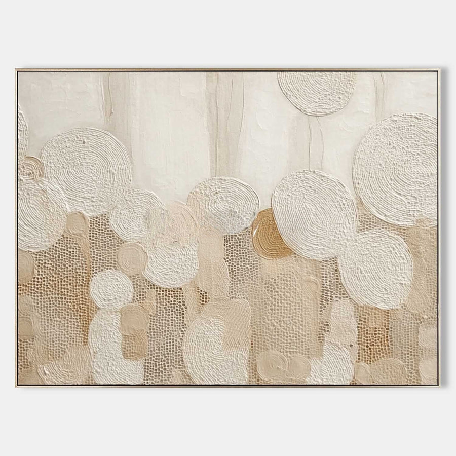 Cream Spirals in Textured Relief