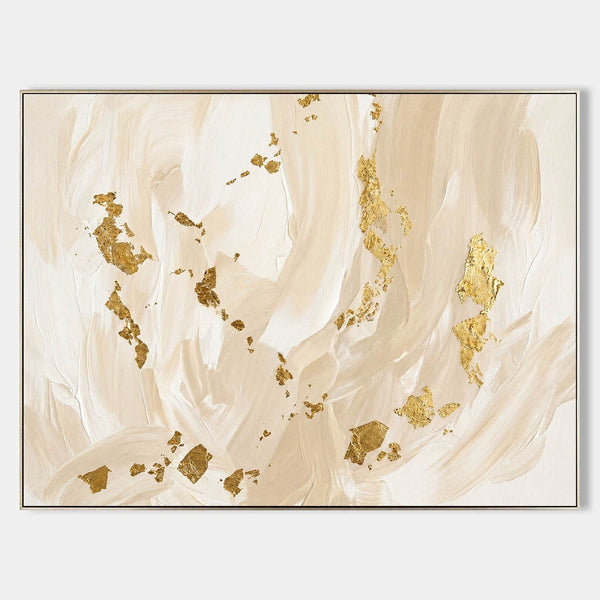 Cream Sweeps with Gold Leaf