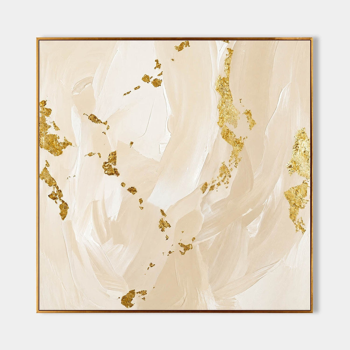 Cream Sweeps with Gold Leaf