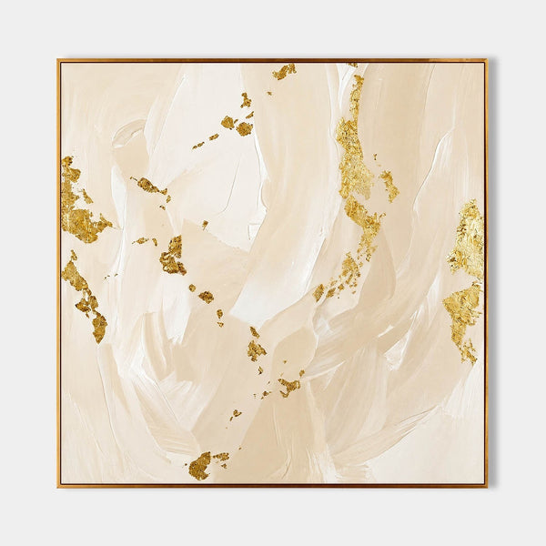 Cream Sweeps with Gold Leaf