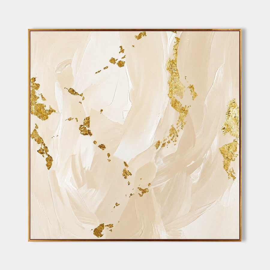 Cream Sweeps with Gold Leaf