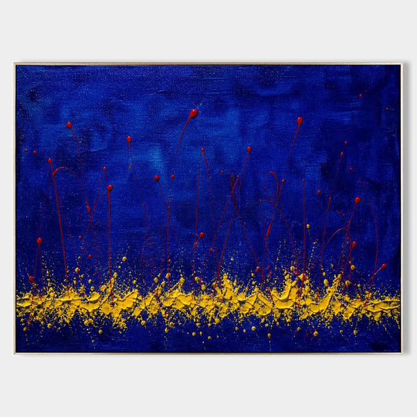 Crimson Drips Over Golden Shore