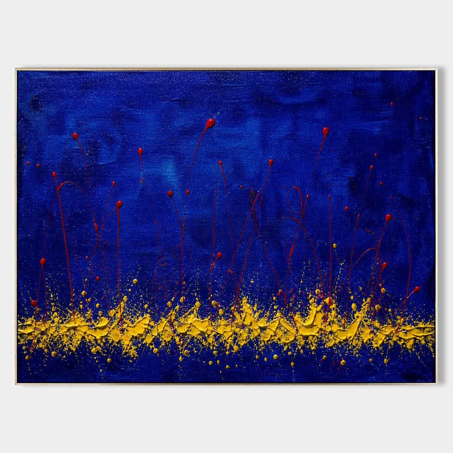 Crimson Drips Over Golden Shore