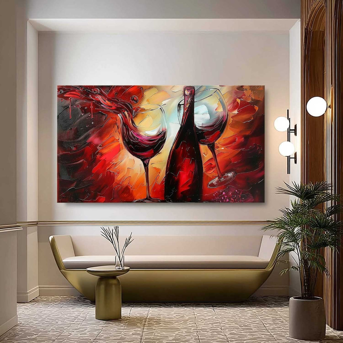 Crimson Pour of Red Wine