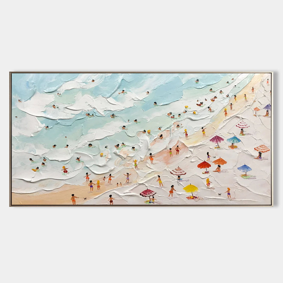 Crowded Summer Shoreline from Above