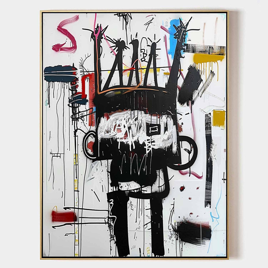 Crowned Black Figure in Graffiti