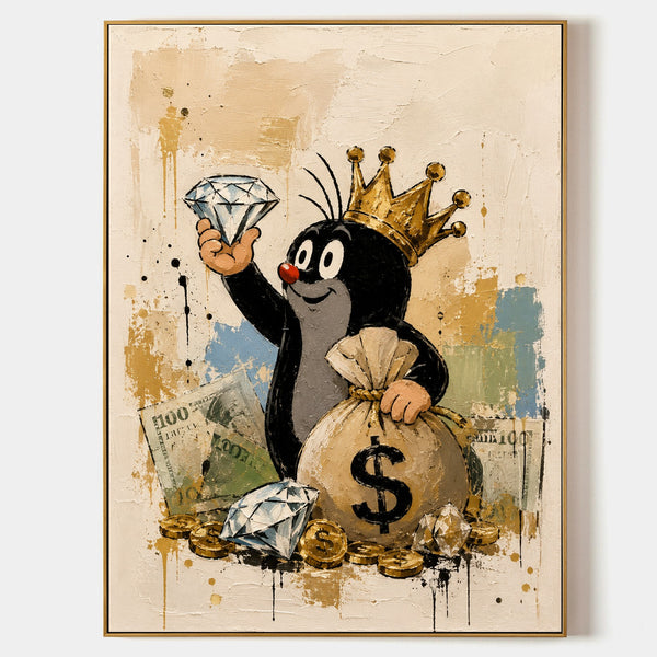 Crowned Mole with Diamonds and Gold