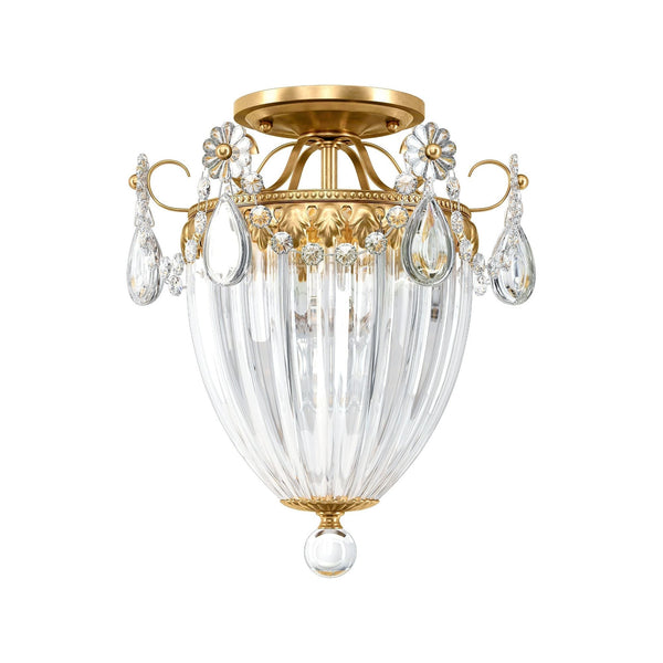 Crystal Rosette Lantern Cluster Flush Mount