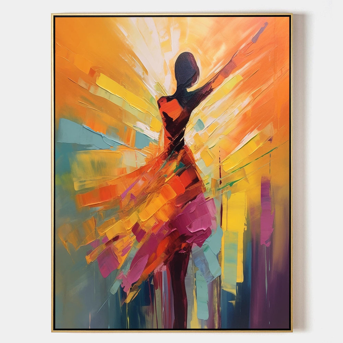 Dancer in a Burst of Color