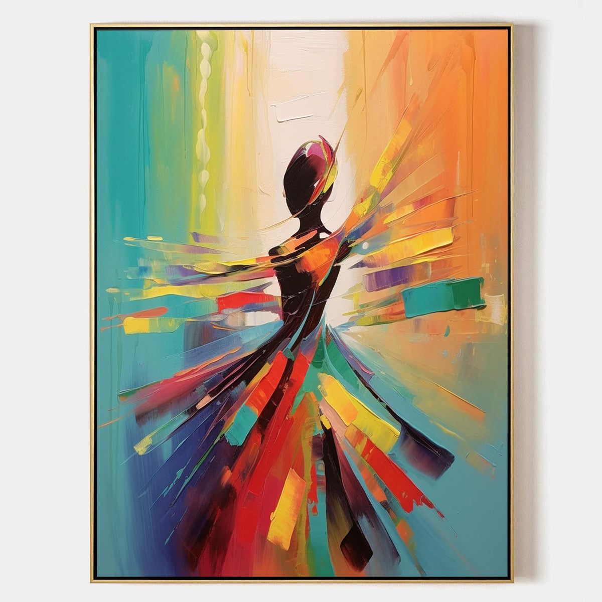 Dancer in a Burst of Color