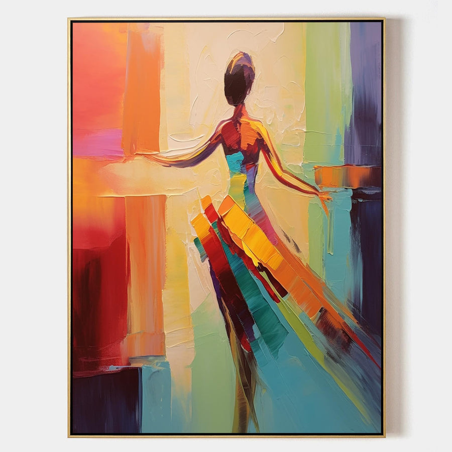 Dancer in Ribbons of Color
