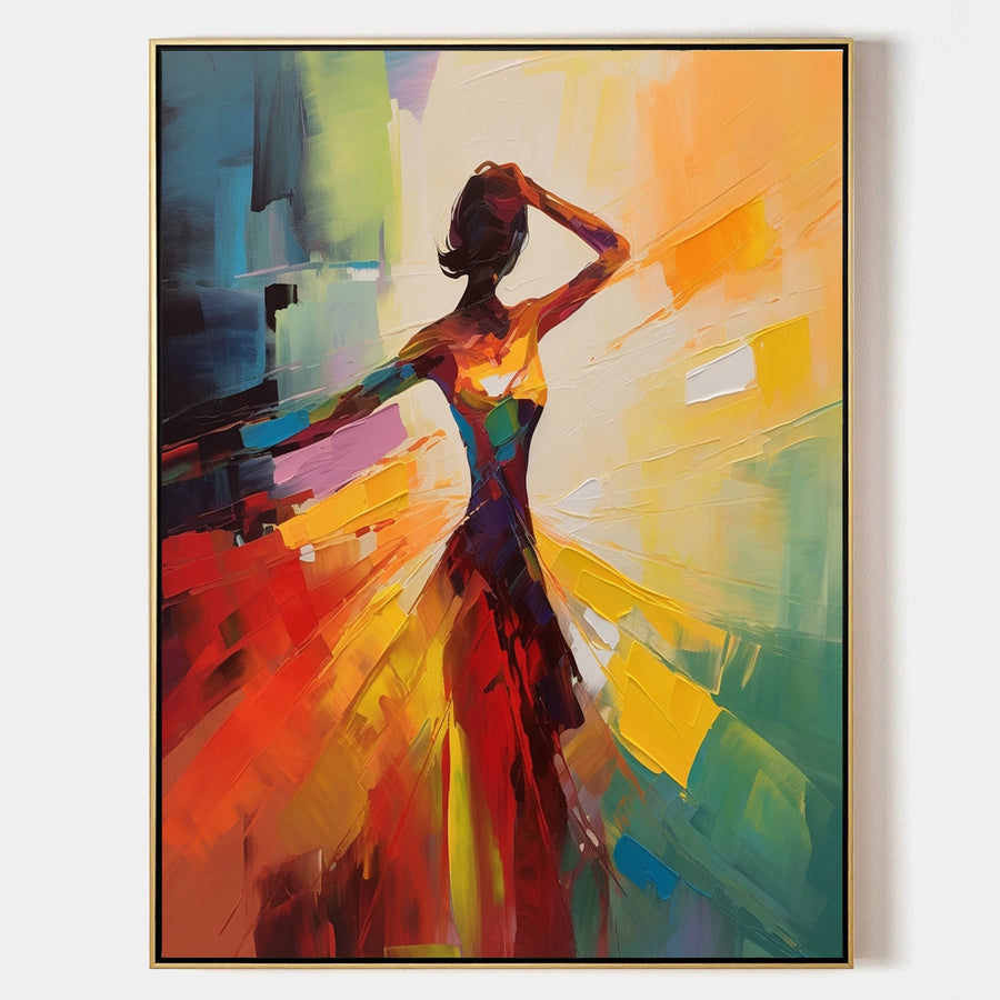 Dancing Figure in Radiant Light