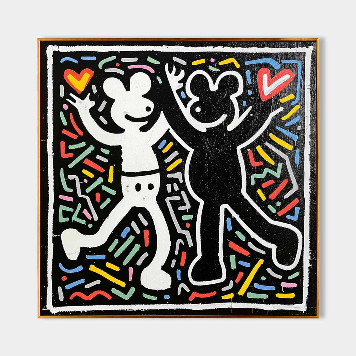 Dancing Mouse Figures with Hearts